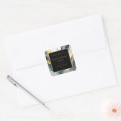 Modern Zwart Goud Elegant Waterverf Candle Label (Envelop)