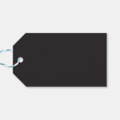 Modern zwart goud elegante bruiloft dank u cadeaulabel (Achterkant Horizontaal)