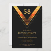 Modern zwart goud elke leeftijd verjaardagsfeest kaart (Voorkant)