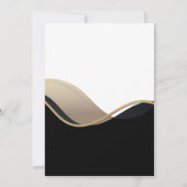 Modern Zwart, Goud en Tan Pensioenfeest Kaart (Achterkant)