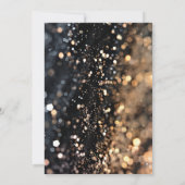 Modern, zwart, goud, glitter, 40. Birthday Kaart (Achterkant)
