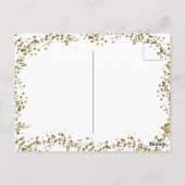 Modern Zwart Goud Glitter Ballon Any Age Verjaarda Briefkaart (Achterkant)