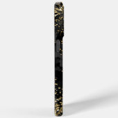 Modern Zwart Goud Glitter Girly gepersonaliseerde Case-Mate iPhone Case (Achterkant / Rechts)