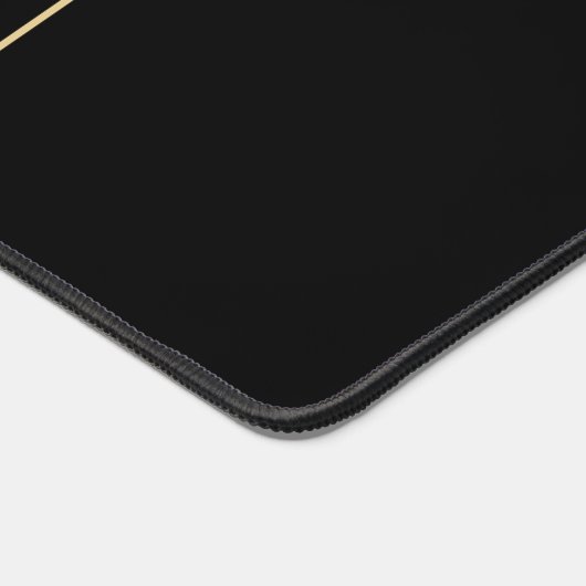 Modern Zwart Goud Kantoor Professionele Naam Titel Bureaumat (Hoek)