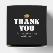 Modern Zwart Goud Klasse van 2025 Bedankt Bedankdoosjes (Bovenkant)