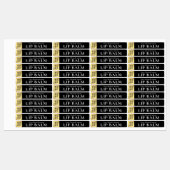 Modern Zwart & Goud Lipstick Lippenbalsem Waterdic Labels (Vel)