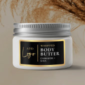 Modern Zwart Goud Logo Body Butter Jar Waterdicht Labels