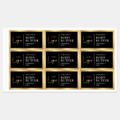 Modern Zwart Goud Logo Body Butter Jar Waterdicht Labels (Vel)