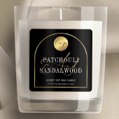 Modern Zwart & Goud Logo Sojakaarsen Productlabel Vierkante Sticker