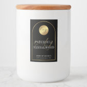 Modern Zwart & Goud Logo Waterdicht Productlabel Voedselcontainer Etiket (Voorkant)