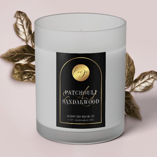 Modern Zwart & Goud Logo Waterdicht Productlabel Voedselcontainer Etiket