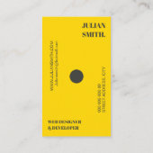 Modern zwart & goud minimaal Visitekaartje (Achterkant)