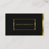 Modern zwart goud minimalistische professional visitekaartje (Voorkant)