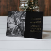 Modern Zwart & Goud: Persoonlijk 50-jarig jubileum Kaart