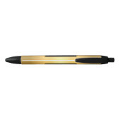 Modern zwart goud professionele monogram naam zwarte inkt pen (Achterkant)