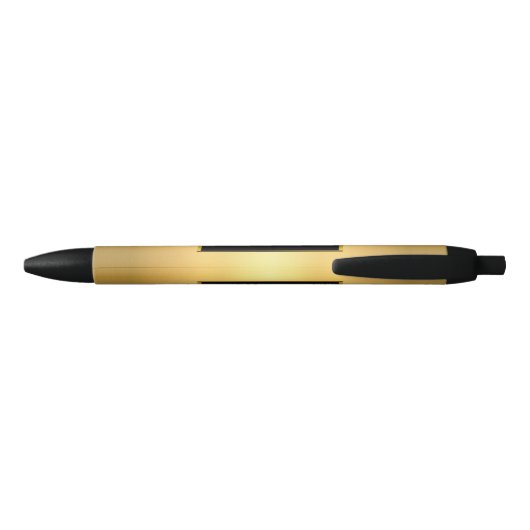Modern zwart goud professionele monogram naam zwarte inkt pen (Achterkant)
