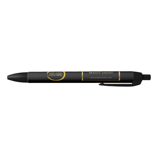 Modern zwart goud professionele promotionele logo zwarte inkt pen (Bodem)