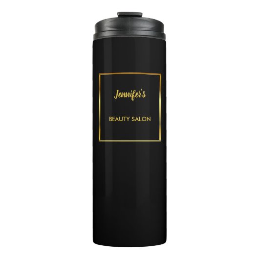 Modern zwart goud promotionele professional thermosbeker (Voorkant)