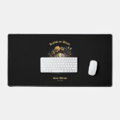 Modern Zwart GOUD SCHEDEL ROOS HALLOWEEN Bureaumat (Keyboard & Muis)