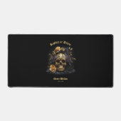Modern Zwart GOUD SCHEDEL ROOS HALLOWEEN Bureaumat (Voorkant)