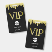 Modern Zwart Goud VIP Zakelijk Logo Badge (Voor- en achterkant)