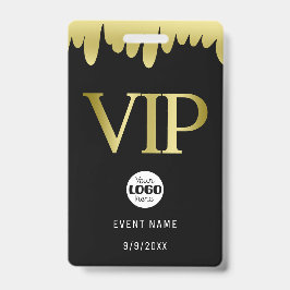 Modern Zwart Goud VIP Zakelijk Logo Badge