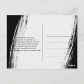 Modern Zwart & Goud Waterverf GeometricDank u Briefkaart (Achterkant)