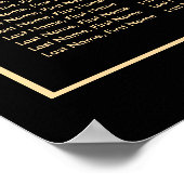 Modern Zwart Goud Wit Trouwstoel Grafiek 12 Poster (Hoek)