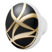 Modern zwart goud wrap keramische knop (Rechts)