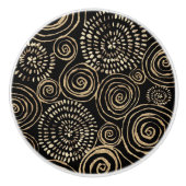 Modern Zwart Goud Zilver Keramische Knop (Voorkant)