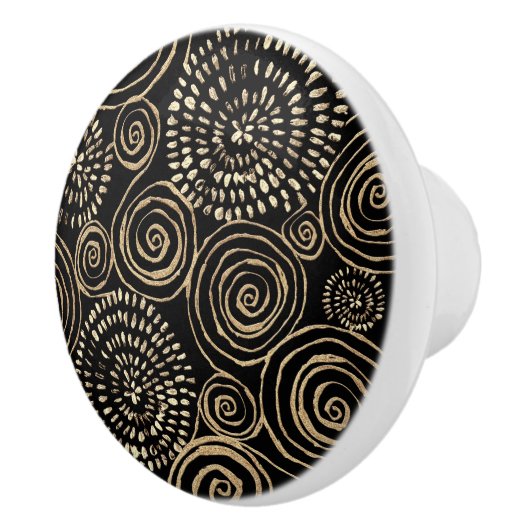 Modern Zwart Goud Zilver Keramische Knop (Rechts)