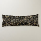 Modern Zwart Goud Zilver Lichaamskussen (Achterkant)