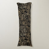 Modern Zwart Goud Zilver Lichaamskussen (Voorkant Verticaal)