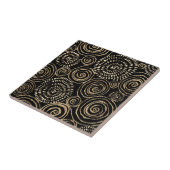 Modern Zwart Goud Zilver Tegeltje (Zijkant)