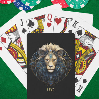 Modern Zwart Goud Zonneteken Symbool Naam Fantasy Pokerkaarten