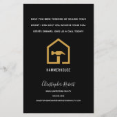 Modern Zwart & Gouden Bouw Flyer (Voorkant)