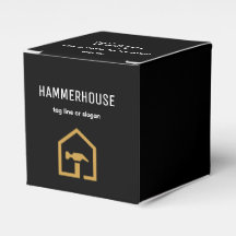 Modern zwart & gouden bouwgebouw