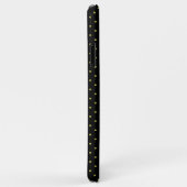 Modern zwart-gouden cirkelpatroon monogram Case-Mate iPhone case (Achterkant/rechts)