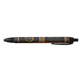 Modern zwart gouden houtpatroon professionele logo zwarte inkt pen