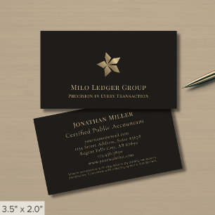 Modern zwart gouden logo visitekaartje
