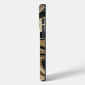Modern Zwart Gouden Marmer Cool Case-Mate iPhone Case (Achterkant / Links)