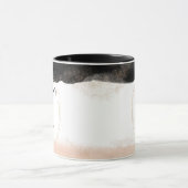 Modern zwart-gouden monogram mok (Midden)