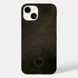 Modern zwart goudmonogram Case-Mate iPhone 14 hoesje
