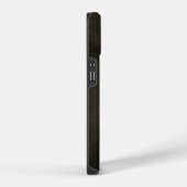 Modern zwart goudmonogram iPhone hoesje (Rechterkant)
