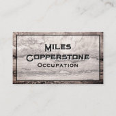 Modern zwart grijs bruin graniet marmeren steen visitekaartje (Voorkant)