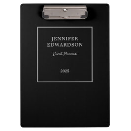 Modern zwart grijs elegant professioneel bedrijf klembord