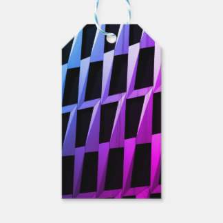 Modern zwart & grijs geometrisch patroon cadeaulabel