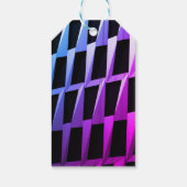 Modern zwart & grijs geometrisch patroon cadeaulabel (Achterkant)