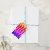 Modern zwart & grijs geometrisch patroon  cadeaulabel (Met Touw)