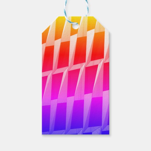 Modern zwart & grijs geometrisch patroon  cadeaulabel (Voorkant)